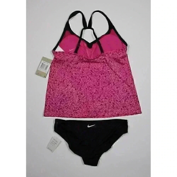 NEW! Nike Women's M Water Dots V-Neck Swim Tankini Top & Bottom Set NWT $104 - Picture 2 of 2
